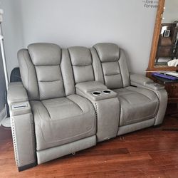 "Power Reclining Console Loveseat" from Ashley
