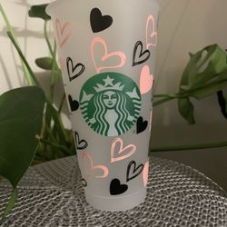 Valentines Heart Starbucks Cold Cup