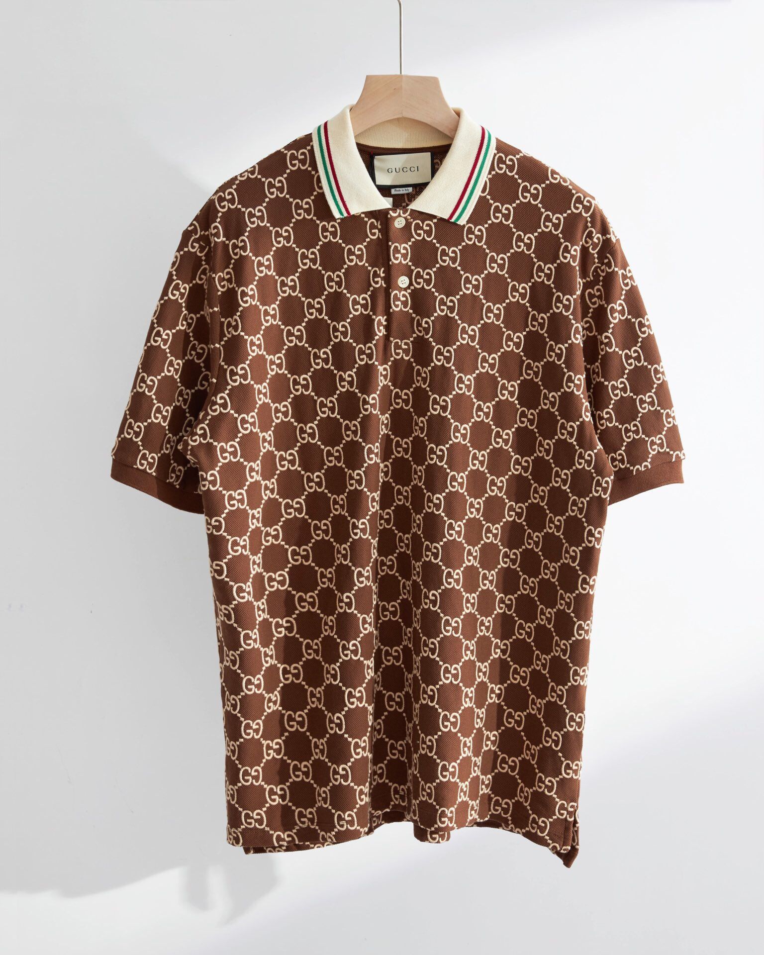 Gucci Men’s Brown Polo Shirt New 