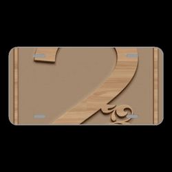 License Plate Novelty Car Front Number 2 Two Wood Digit Background