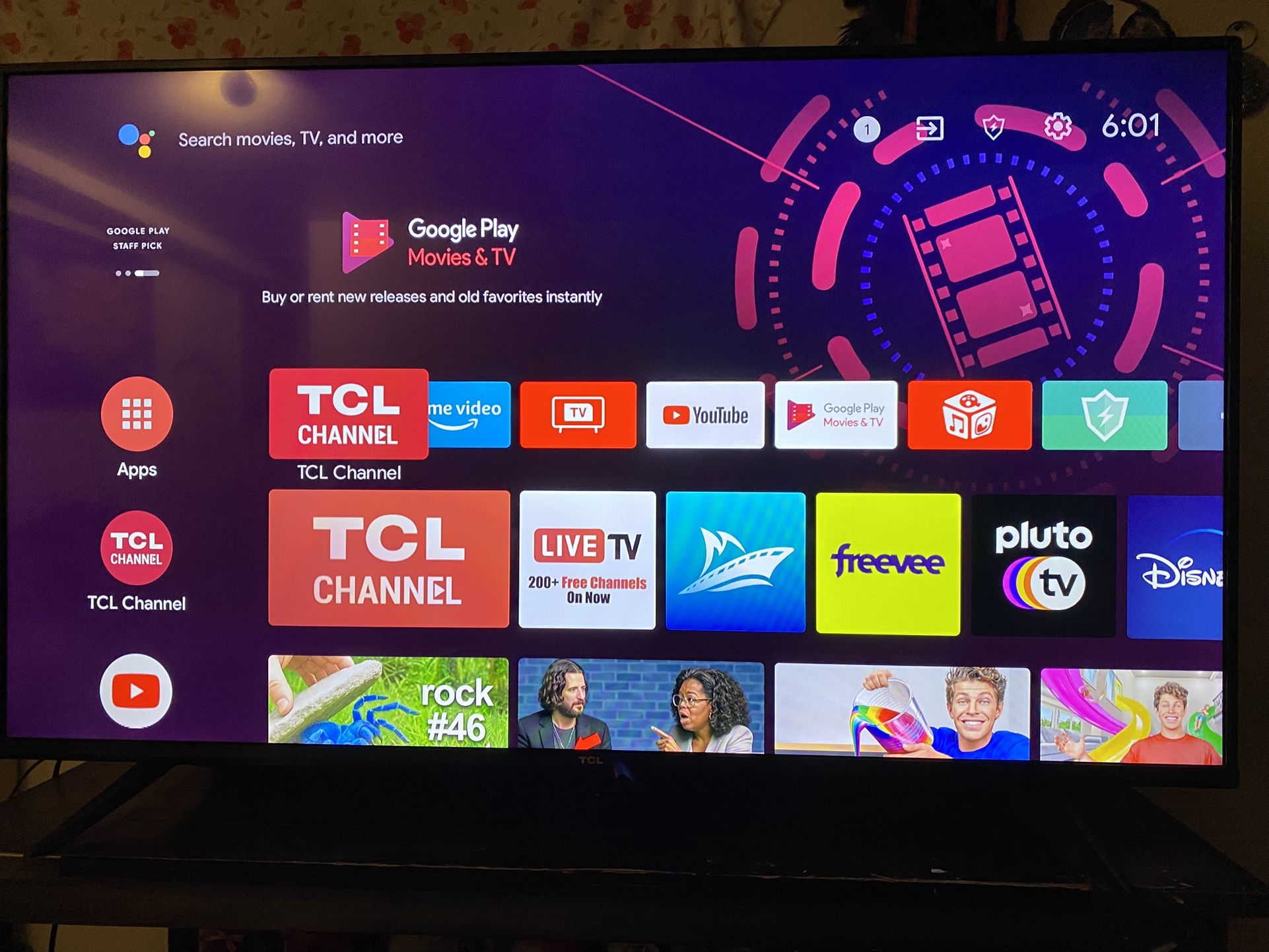 TCL 55 Inch Smart Tv With Remote