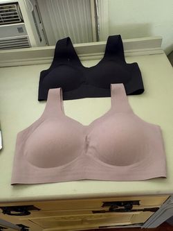 Soft Intention Seamless Wireless Comfort Bra - Black and Dark Tan