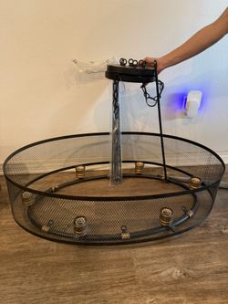 Metal And Brass Chandelier