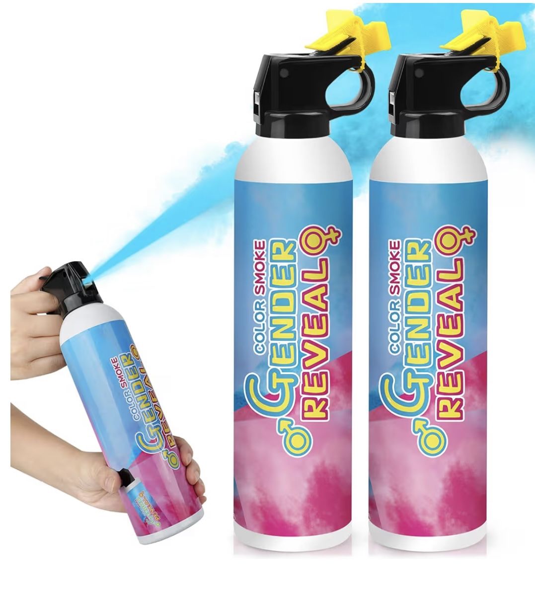 Blue Colored Smoke Spray Boy Gender Reveal Fire Extinguisher Sytle