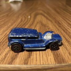 Hot Wheels 1969 Redline Prowler Dark Blue Missing A Tire