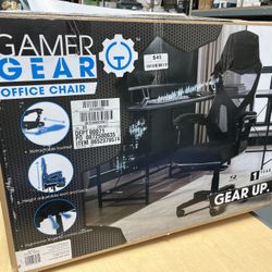 Gamer Gear Office Chair With Retractable Footrest 