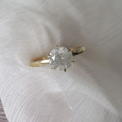 LOUISE JEAN  Ceremonial Round Solitaire engagement ring 6 3/4 size