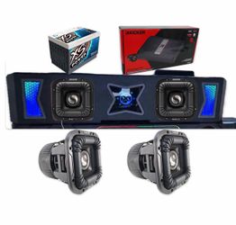 CHEVY SILVERADO GMC SIERRA CREW CABS POWERFUL BASS PACKAGE KICKER SOLO X 10”CUSTOM BOX INSTALLED