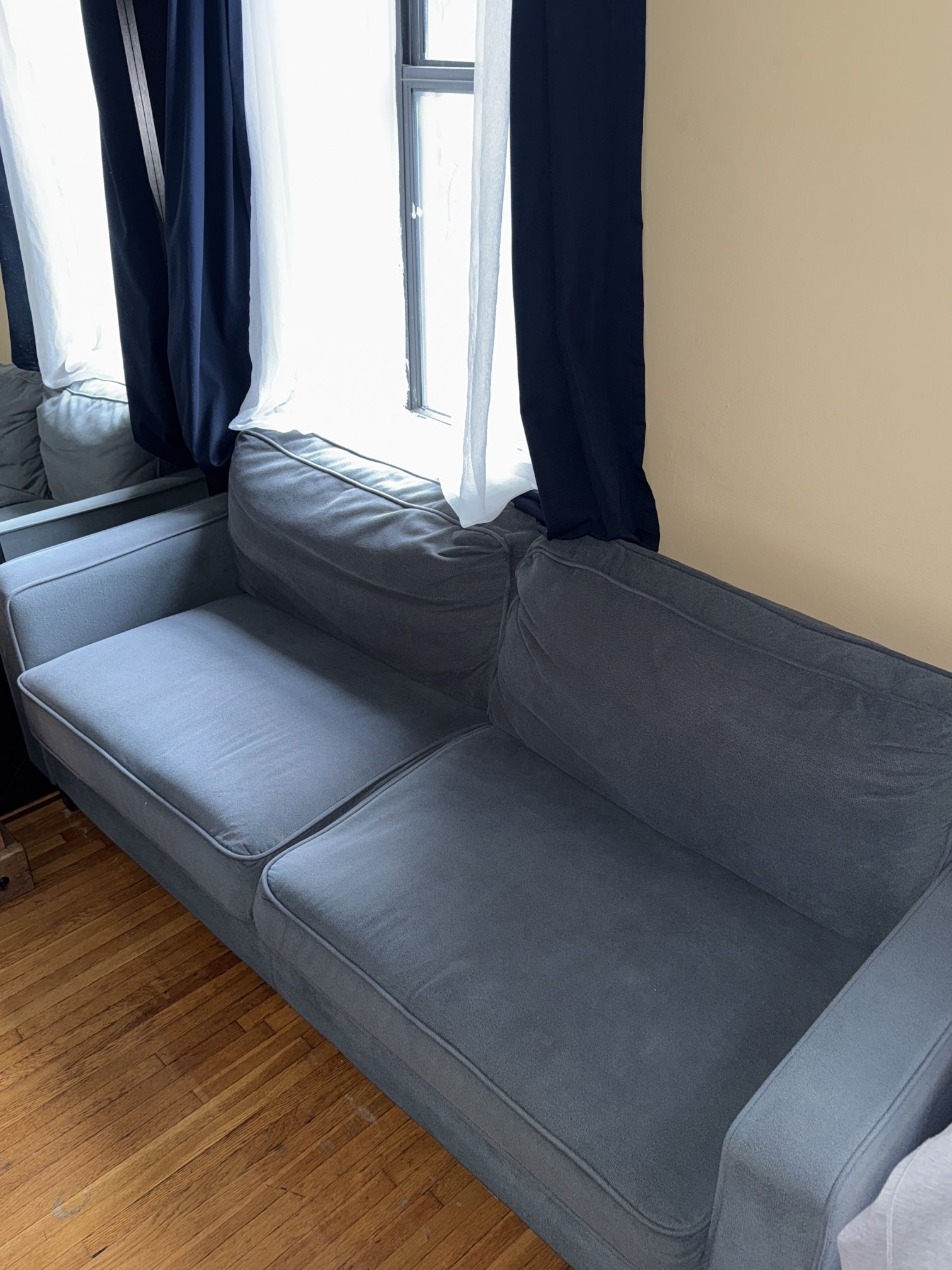 Navy blue couch