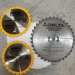 🪚 DeWalt & Delta Saw Blades – New (Bundle Deal)
