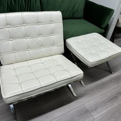 accent chair with ottoman