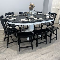 $395/set firm - Farmhouse kitchen table set / dining set- delivery available for a fee