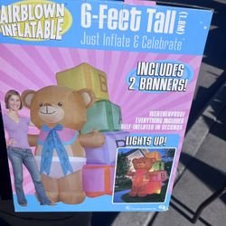 Inflatable Welcome bear And Blocks Newborn