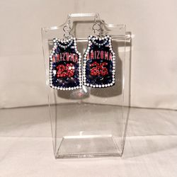 University of Arizona mini basketball jersey earrings