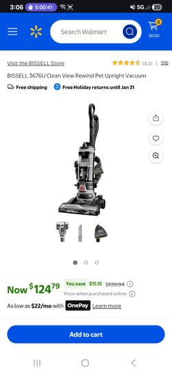 BISSELL 3676U Clean View Rewind Pet Upright Vacuum
✅️ I can deliver it ✅️