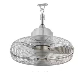 Conyer 18 in. Indoor/Wet Outdoor 3-Speed Anywhere Fan Silver with Convenient Hanging Hook