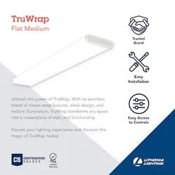 Lithonia Lighting 4-ft 6000 -Lumen Adjustable Lumens Switchable white LED Wraparound Light