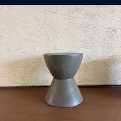 One Modern Patio Pedestal Cylinder Grey Gray Heavy