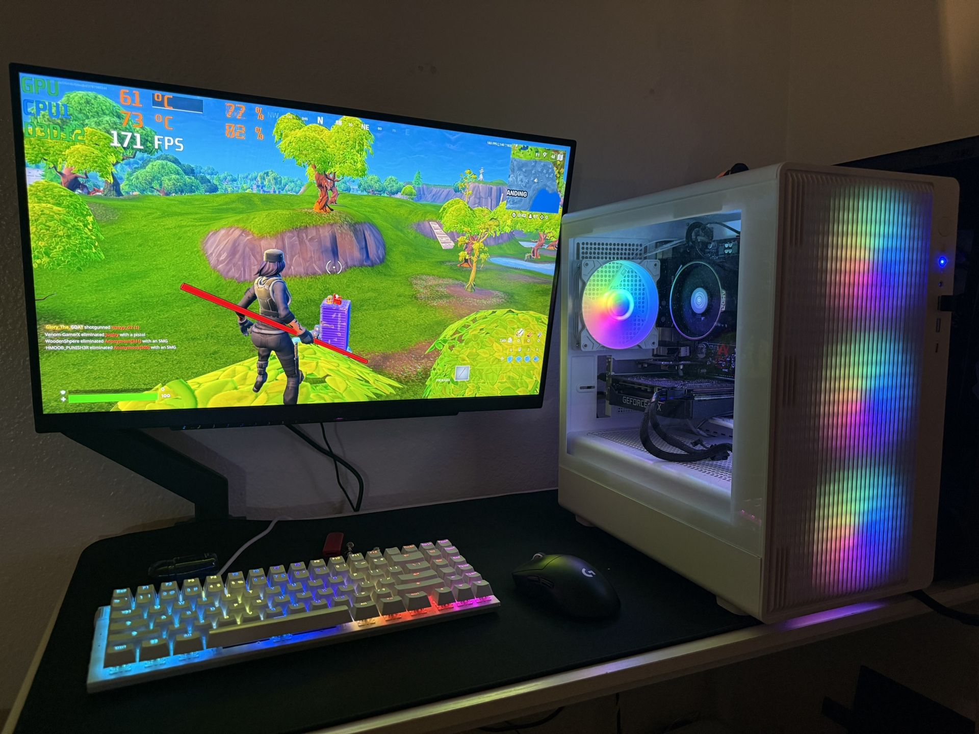 White Gaming Pc Computer Desktop