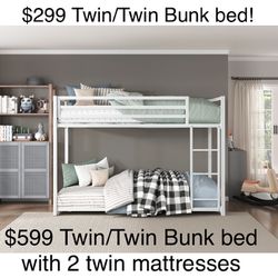 Brand New Twin/twin Bunk Beds 