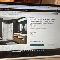 74 39-42x74 Inch 8  mm Bypass Glass 