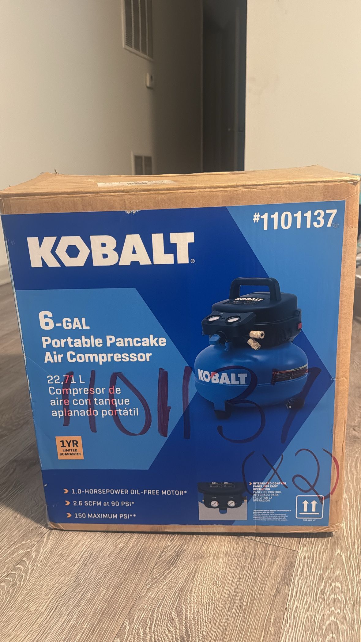 Kobalt 6 gallon air compressor