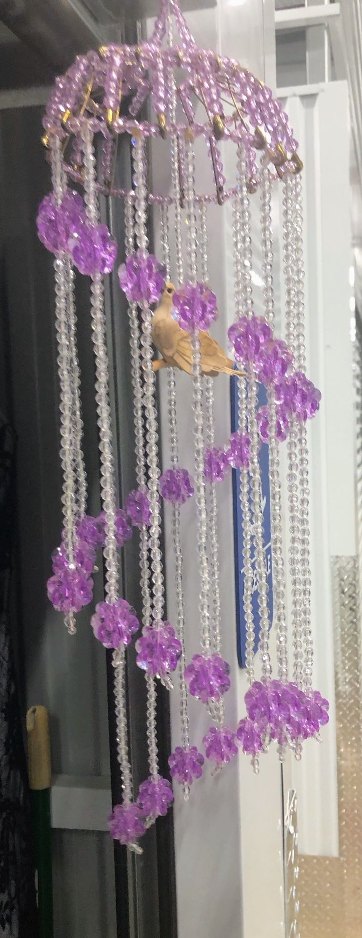 Purple And Clear Plastic Chimes
