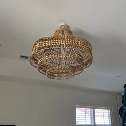 Coastal Beaded Light Fixture