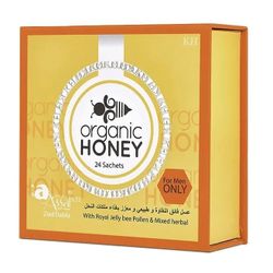 Organic Natural Honey infused with Natural Jelly, Honey Bee Pollen & 24 sachets
