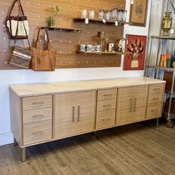 Buffet / Sideboard / Credenza / Liquor Cabinet / Coffee Bar - NEW MCM Style White Oak!