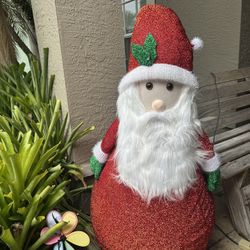 Sparkly Santa Outdoor Decoration-Light-up -4 Ft