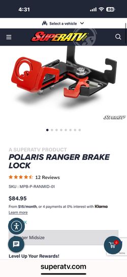 Polaris Rzr,Ranger Pro R Emergency Brake (new)