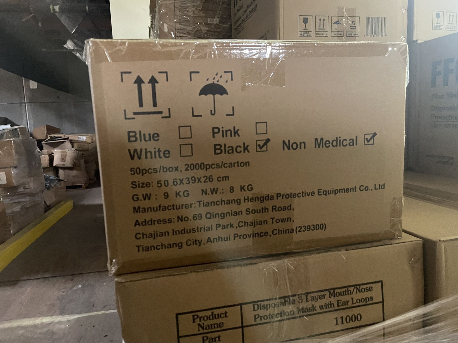 Black/Blue face Masks