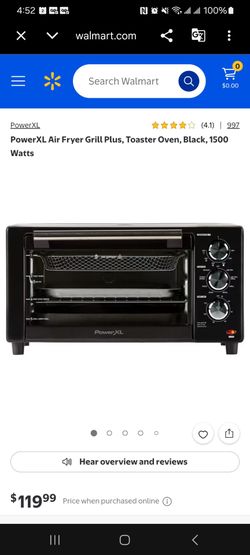 PowerXL Air Fryer Grill Plus Toaster Oven Black
