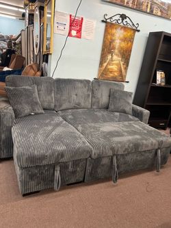 🔥Hot Deal🔥Brand New Pullout bed sectional with storage chaise $599, payment available, delivery available