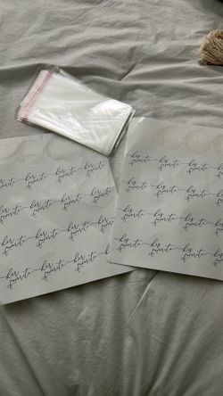 His & hers Favorites Stickers And Clear Bag