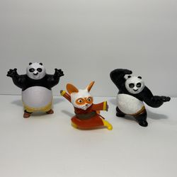 Kung Fu Panda Po Master Shifu Figures Lot of 3 Wendy’s & Burger King Toys