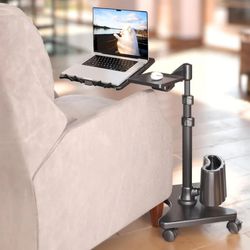 LEVO G2 Deluxe Adjustable Laptop Stand – Rolling Computer Desk & Ergonomic Table for Bed, Sofa, or Office – Portable Mobile Workstation with Tilt – Fi
