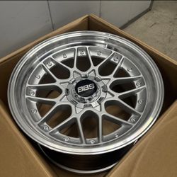 New 18” Silver Staggered BBS RSII Style Wheels – 5x114.3 / 5x120