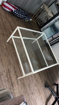 White/ Glass coffee table. Must go today!
