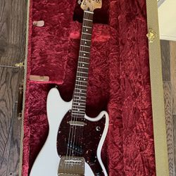 Fender Squier Bullet Mustang Electric Guitar & Wood Case