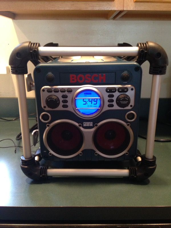 BOSCH PB10-CD Power Box AM/FM Radio Tuner Stereo AUX Boombox Jobsite Radio/CD