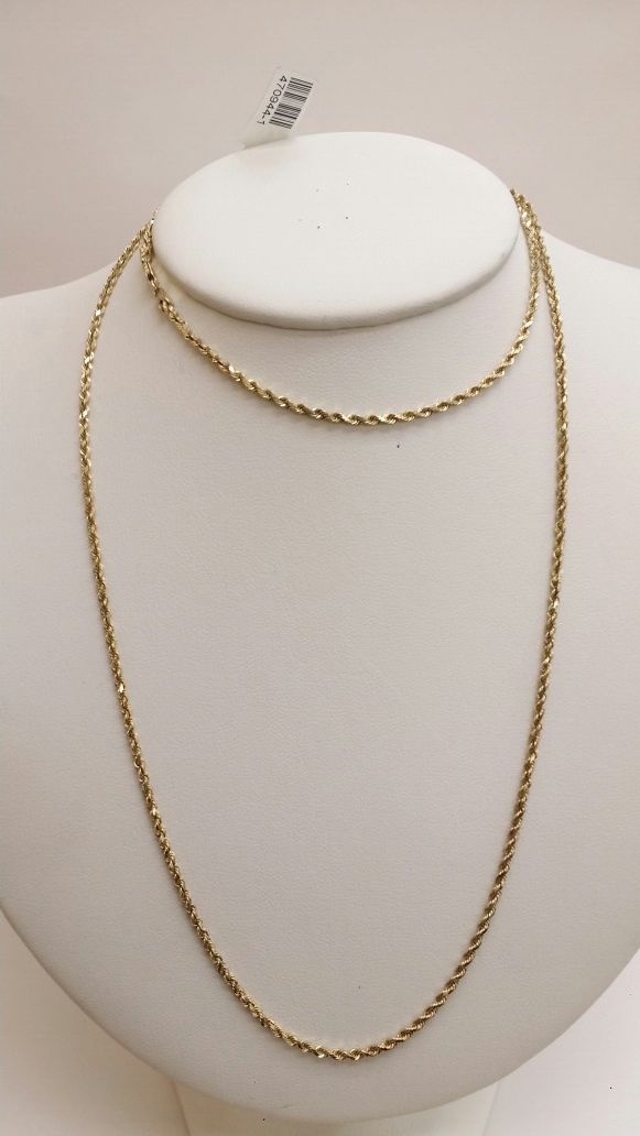 14k yellow gold rope chain 28'