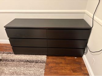 Black 6 drawer dresser