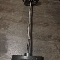 Kettlebell & Curl Bar w/weights