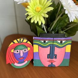 Bright Colorful Carved Wooden Masks