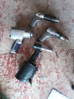 Impact wrench 2 air drills and a hydrologic riveter