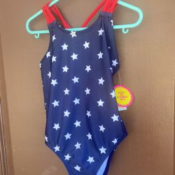 Bathing Suit Swimwear 4T Red White And Blue
