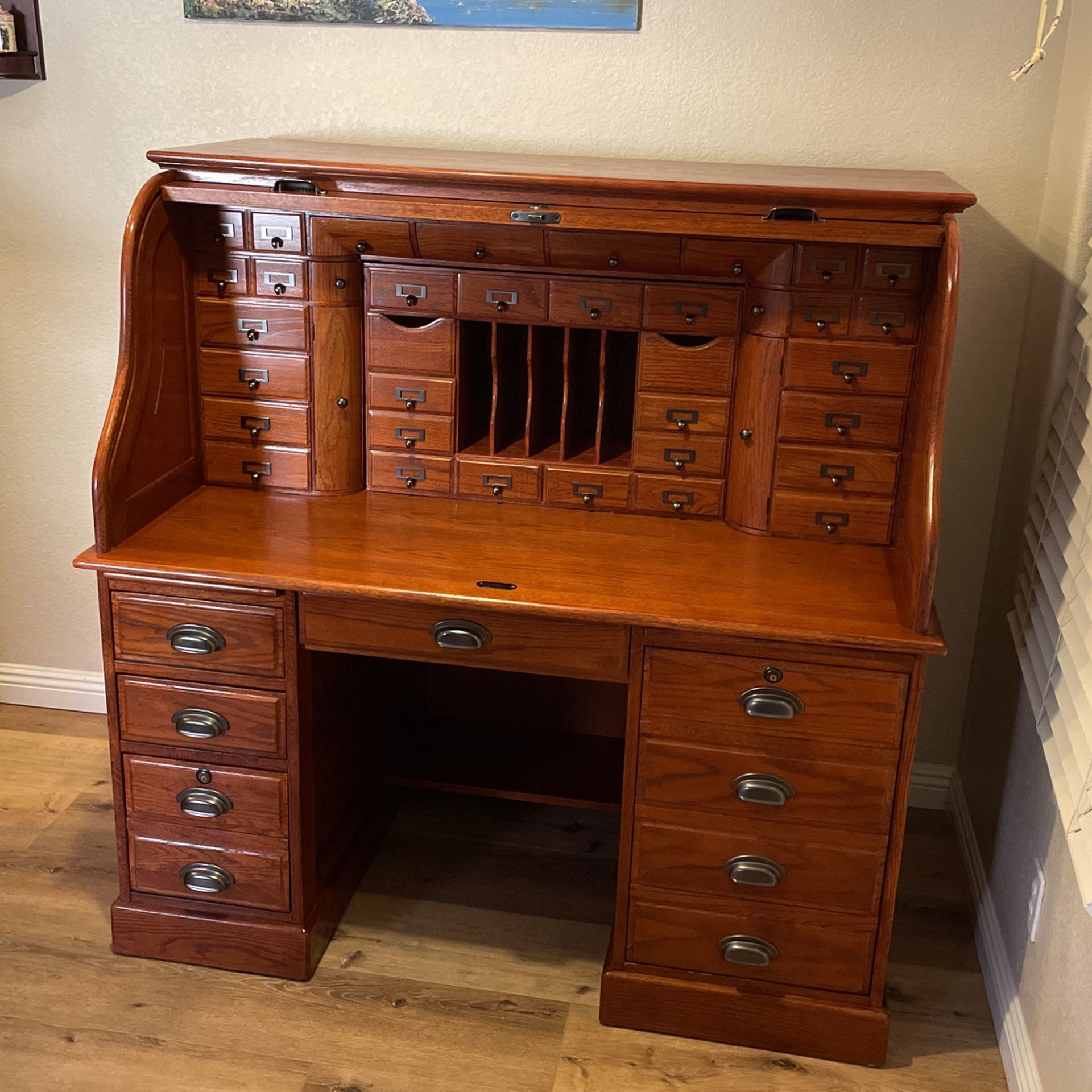 Rolltop Desk Sonoma collection by Virginia country furniture, computer, rolltop desk