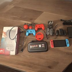 Nintendo Switch With Accessories And Box